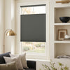 Gray custom no-drill top-down bottom-up blackout cellular shade