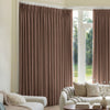 Mason Triple Weave Blackout Curtain in classic brown, custom fit.