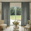 Joydeco grey Oak Cotton Linen Semi-Blackout curtains, natural weave