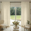 Oak Cotton Linen Semi-Blackout Curtain by Joydeco in beige, with natural texture & 60-70% light filtering.