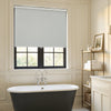 Ashby grey plain-weave blackout roller shade for custom window treatments